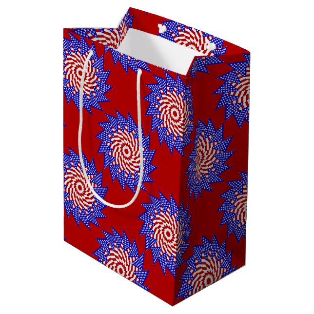 USA Flag-Teabag Folding S12r-GIFT BAG M (Back Angled)
