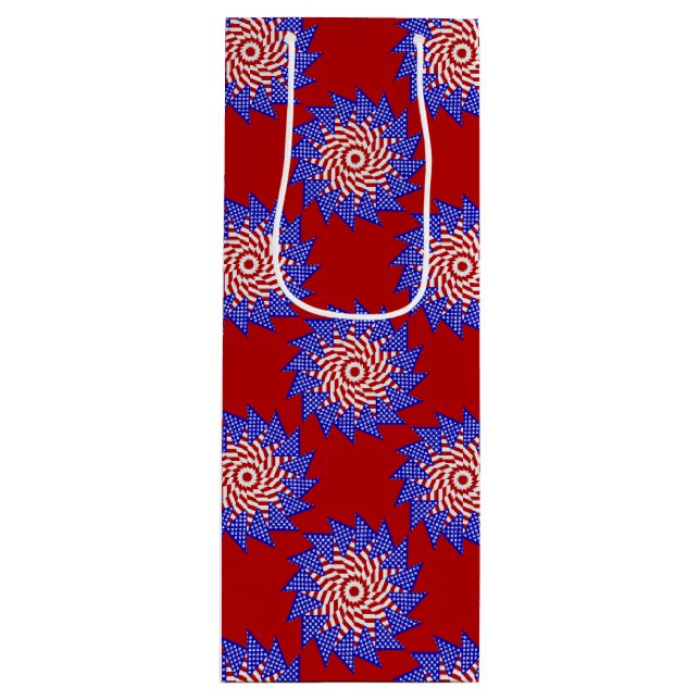 USA Flag-Teabag Folding S12r-WINE GIFT BAG (Front)