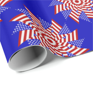 USA Flag Teabag Folding s13B-GIFT WRAPPING PAPER