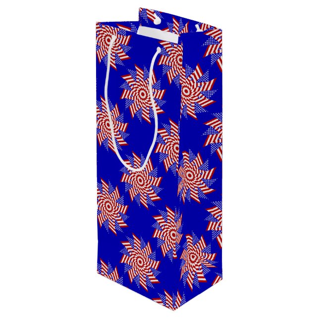 USA Flag-Teabag Folding S13b-WINE GIFT BAG (Back Angled)