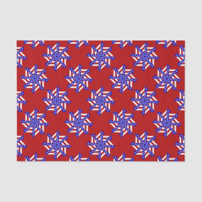 USA Flag-Teabag Folding s14r-TISSUE WRAPPING PAPER (Front)
