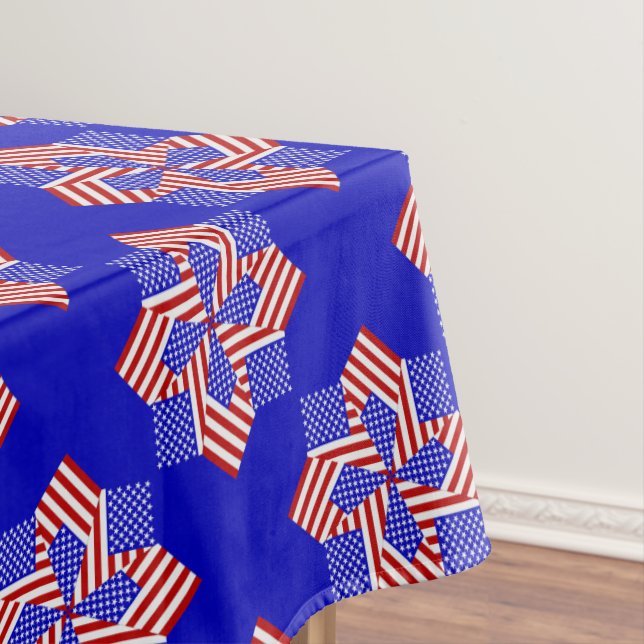 USA FLAG-TEABAG FOLDING S9B-52x70 TABLECLOTH (In Situ)