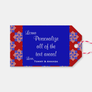 USA Flag-Teabag Folding s9r-GIFT TAGS