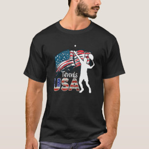 USA flag tennis, US flag tennis, tennis, tennis T-Shirt