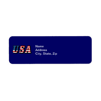 USA Flag Text