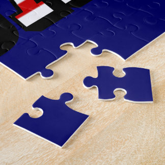 USA Flag Text Jigsaw Puzzle