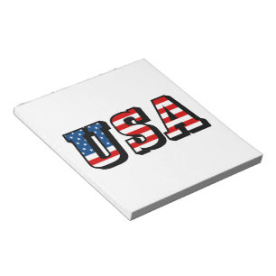 USA Flag Text Notepad