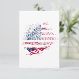 USA flag Thank You Card