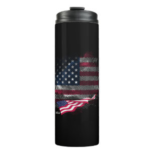 USA flag Thermal Tumbler