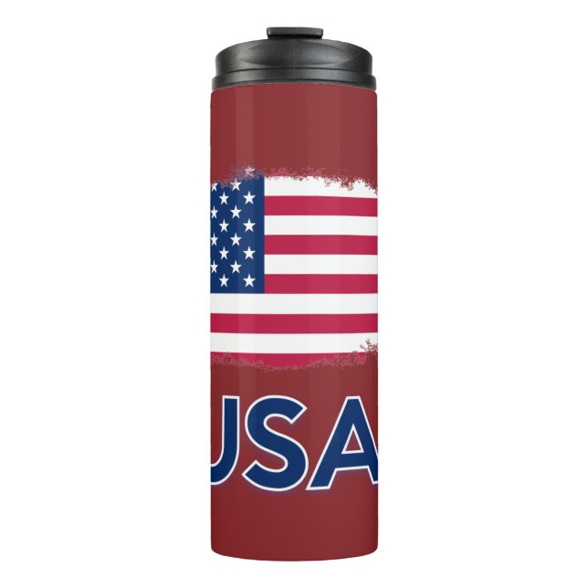 USA Flag  Thermal Tumbler (Front)