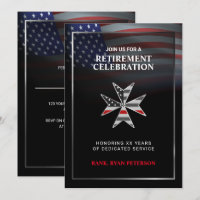 USA Flag | Thin Red Line Maltese Cross | Black