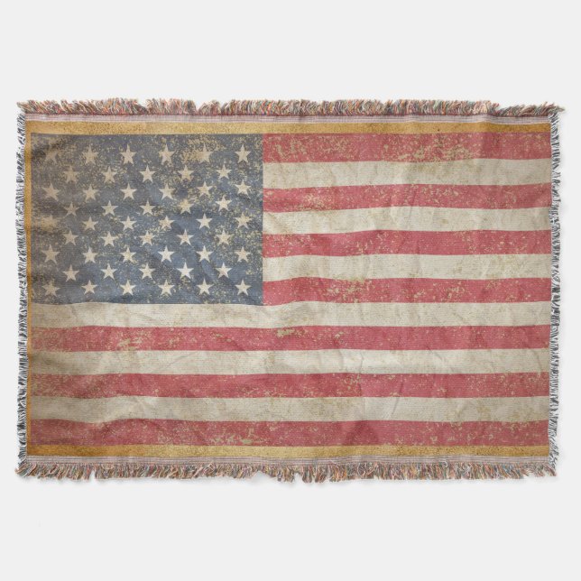 USA Flag Throw Blanket (Front)