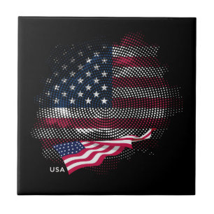 USA flag Tile