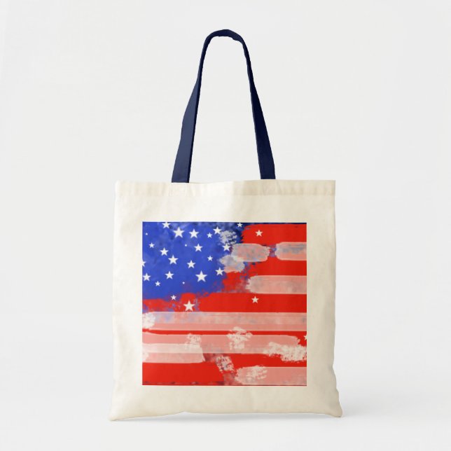 USA flag Tote Bag (Front)