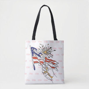 USA Flag Tote Bag