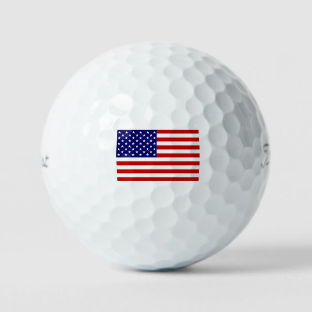 USA Flag tpv1 gbcnt Golf Balls (Front)