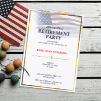 USA Flag | Transparent | Gold Frame | Luxury White