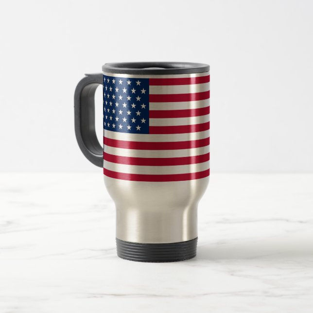 Usa Flag Travel Mug (Front Left)
