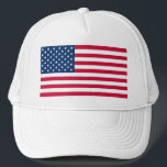 USA Flag Trucker Hat Patriotic American<br><div class="desc">USA Flag Hats - United States of America - Flag - Patriotic - Independence Day - July 4th - Customizable - Choose / Add Your Unique Text / Color / Image - Make Your Special Caps Gift - Resize and move or remove and add elements / image with customization tool....</div>