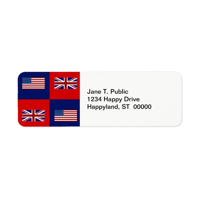 USA Flag & UK Flag Pattern (Front)