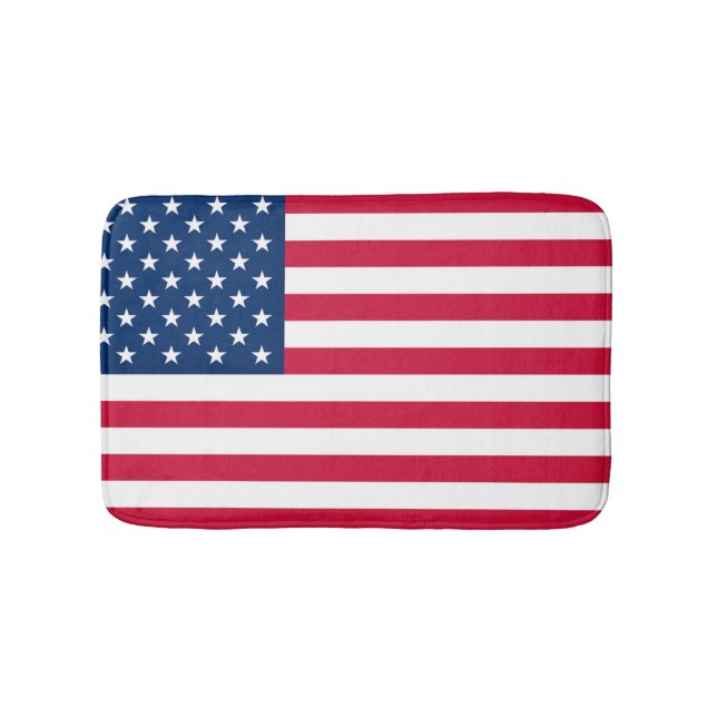 USA Flag - United States of America - Patriotic Bath Mat (Front)