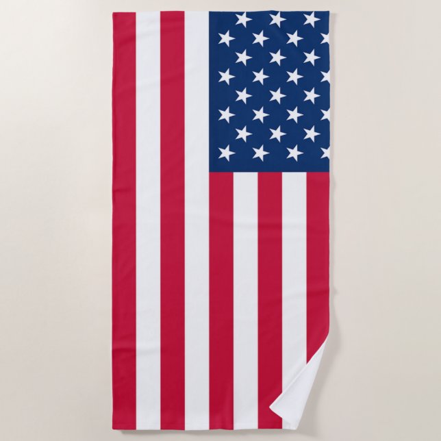 USA Flag - United States of America - Patriotic - Beach Towel (Front)