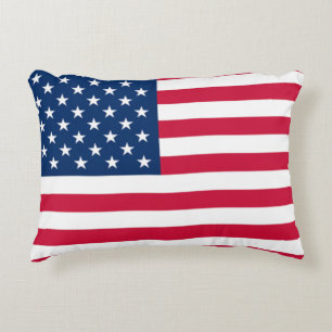 USA Flag - United States of America - Patriotic Decorative Cushion
