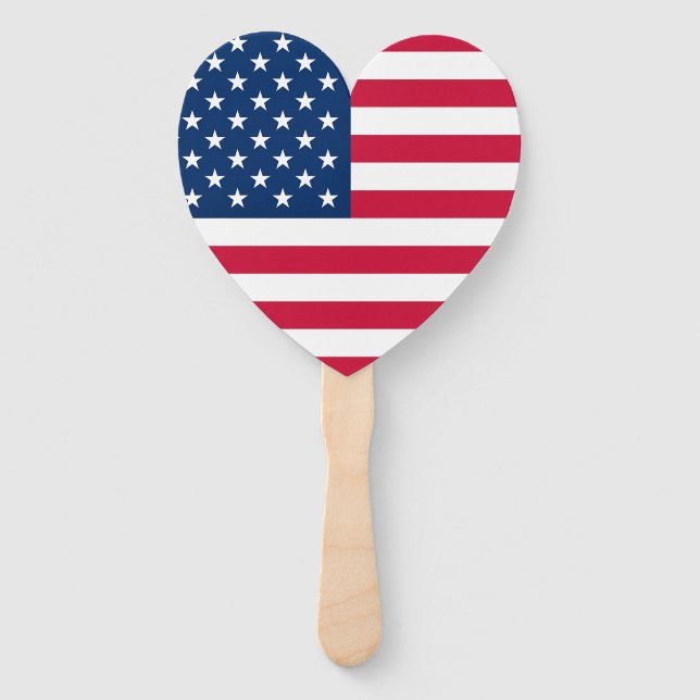 USA Flag - United States of America - Patriotic Hand Fan (Front)