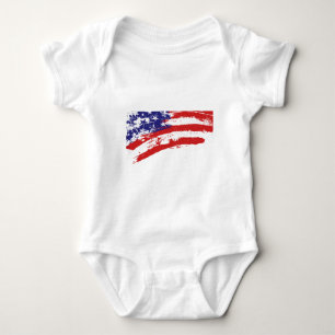 USA flag US/America Baby Bodysuit