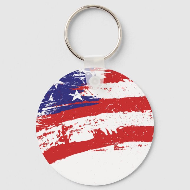 USA flag US/America Key Ring (Front)
