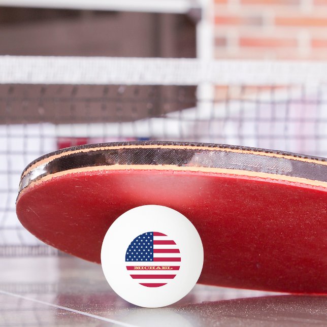 USA Flag US Patriotic Table Tennis Beer Ping Pong Ball (USA Flag US Patriotic Table Tennis Beer Ping Pong Ping Pong Ball)