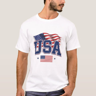USA Flag Varsity Tee | Patriotic POD Bestseller