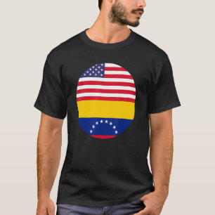 Usa Flag Venezuela Flag Friendship American Venezu T-Shirt