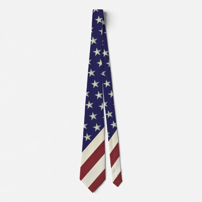 USA Flag Vintage Inspired Tie (Front)
