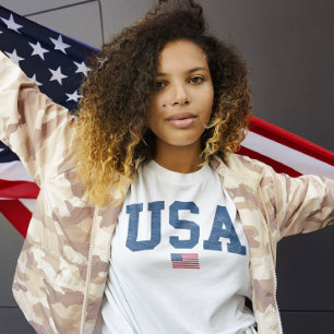 USA Flag Vintage July 4th Patriotic American Flag T-Shirt