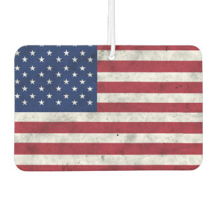 USA flag vintage red white blue America patriotic Car Air Freshener