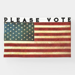 USA Flag Vote Banner