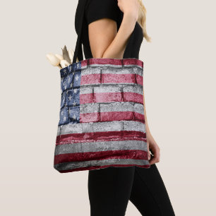 USA flag wall Tote Bag