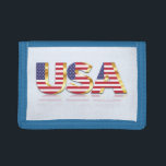 USA Flag Wallet - Patriotic<br><div class="desc">USA Flag Wallets - United States of America - Flag - Patriotic - independence day - July 4th - Customisable - Choose / Add Your Unique Text / Colour / Image - Make Your Special Gift - Resize and move or remove and add elements / image with customisation tool. You...</div>