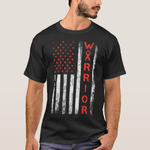 Usa Flag Warrior - Heart Disease Awareness 1  T-Shirt