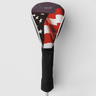 USA flag with text space Golf Head Cover