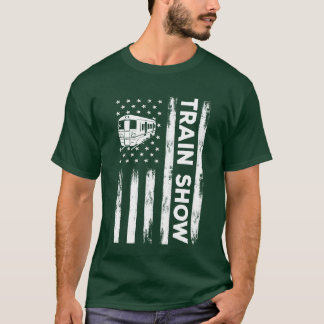 USA Flagrain Show America Modelrains friend T-Shirt