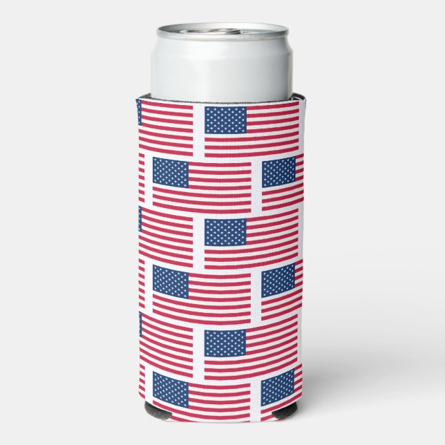 USA Flags Can Cooler (Seltzer Back)