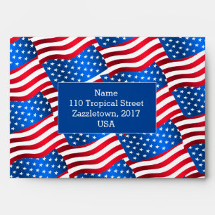 USA flags Envelope