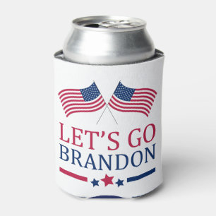 USA Flags Let's Go Brandon Can Cooler