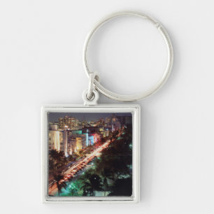 USA, Florida, Miami Beach, Ocean Drive, Art Deco 2 Key Ring