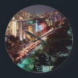 USA, Florida, Miami Beach, Ocean Drive, Art Deco 2 Large Clock<br><div class="desc">Walter Bibikow / DanitaDelimont.com USA,  North America,  Florida</div>