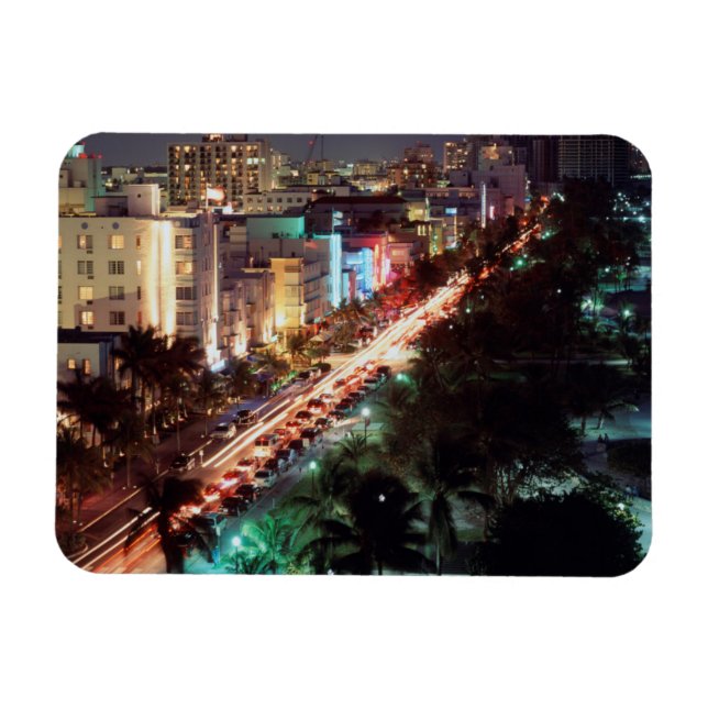 USA, Florida, Miami Beach, Ocean Drive, Art Deco 2 Magnet (Horizontal)