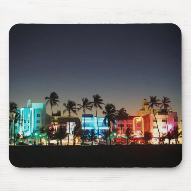 USA, Florida, Miami Beach, Ocean Drive, Art Deco Mouse Pad (Front)