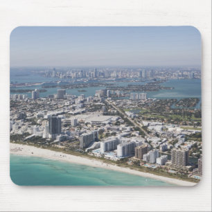 USA, Florida, Miami, Cityscape with beach 3 Mouse Pad